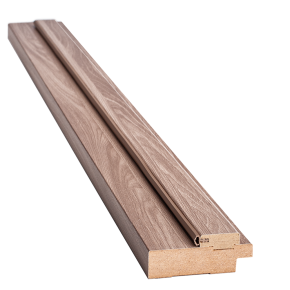 Дверная коробка деревянная индивидуальная Экошпон 80х32 мм Сандал (уплотняющая стойка) (72457)