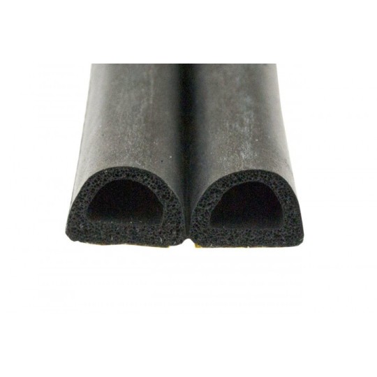 Уплотнитель резиновый CYCLONE D-тип 14х12 мм 40м черный (050503) двойной