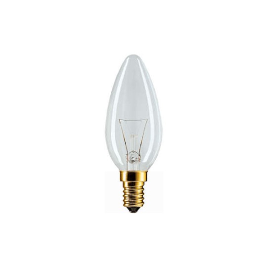 Лампа Philips B35 60W E14 свеча прозрачная (10018535)