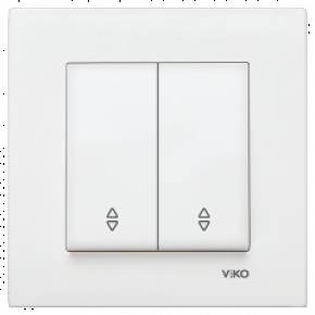 Выключатель 2 проходной белый VI-KO КАRRE (90960017)