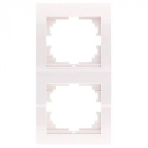 Рамка 2-а вертикальна білий DERIY (702-0200-152)
