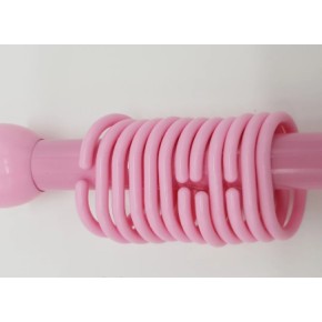 Карниз стальной растяжной для ванной комнаты 120-220 см (розовый) (GP 12220)