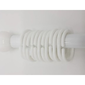 Карниз сталевий розтяжний для ванної кімнати 120-220 см (білий) (GW 12220)