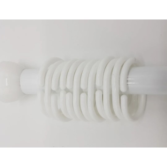 Карниз сталевий розтяжний для ванної кімнати 160-300 см (білий) (GW 16300)