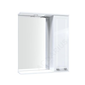 Зеркало Elegance с шкафчиком и подсветкой 60 (белое) (09943)