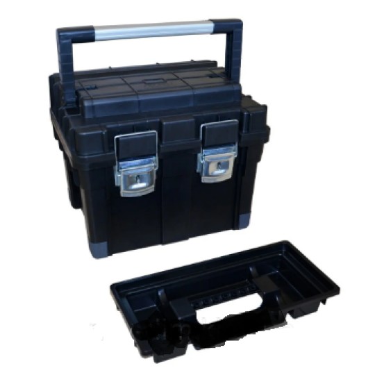 Ящик для інструментів пластмасовий 24", металева защібка, 595x345x355 мм (52-561)