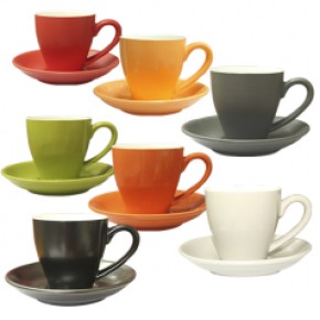 Чашка з блюдцем кольорова варіант від 1 до 8 кол.(чашка-180мл, блюдце-14см) 13652