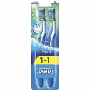 Зубна щітка OB 3D White Свiжiсть 40 середня 1+1шт безкоштовно