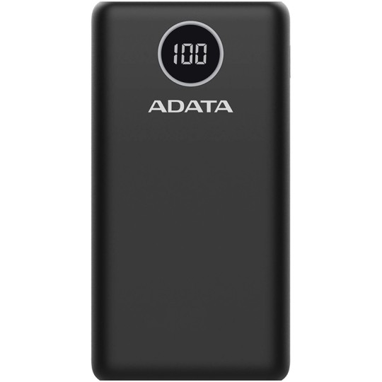 Універсальна мобільна батарея ADATA P20000QCD 20000mAh, PD 18W, USB-C, 2xUSB QC 3.0, black