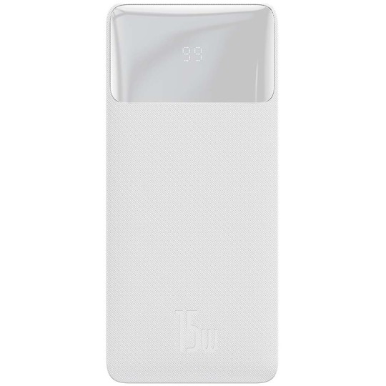 Универсальная мобильная батарея Baseus Bipow 20000mAh, PD 15W, USB-C, 2xUSB QC 3.0 (white)