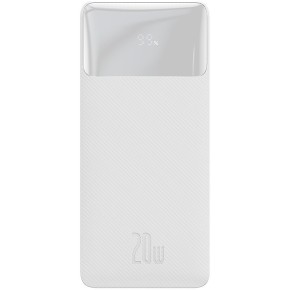 Універсальна мобільна батарея Baseus Bipow 10000mAh, PD 20W, USB-C, 2xUSB QC 3.0 (white)