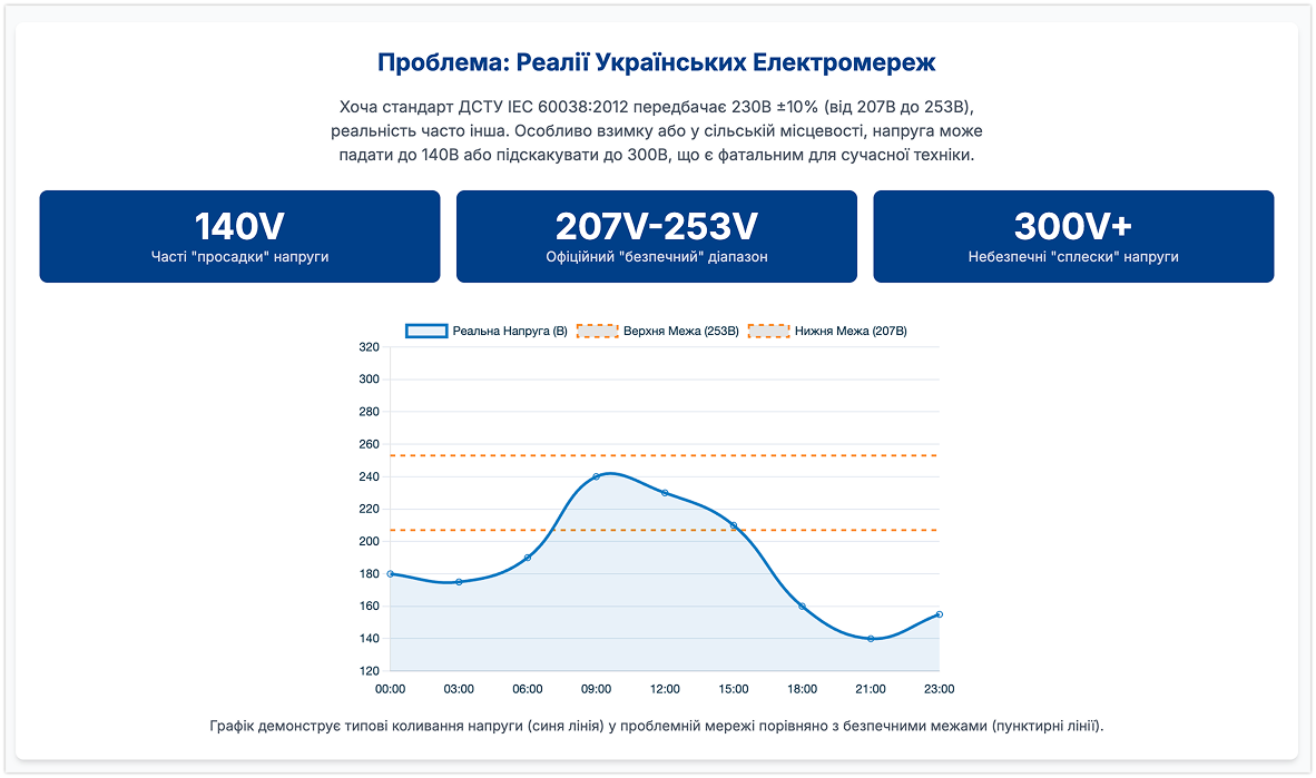 Графік коливання напруги